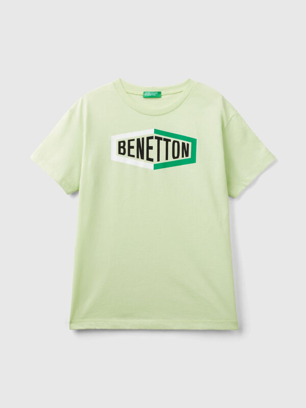 T-shirt 100% cotone bio con logo Bambino