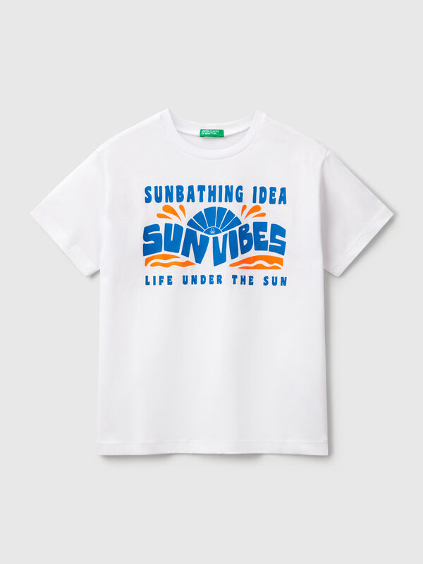 T-shirt con stampa fluo Bambino