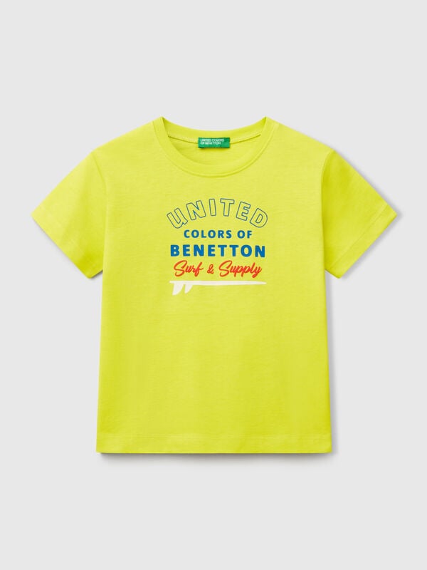 T-shirt con stampa e applicazione Bambino