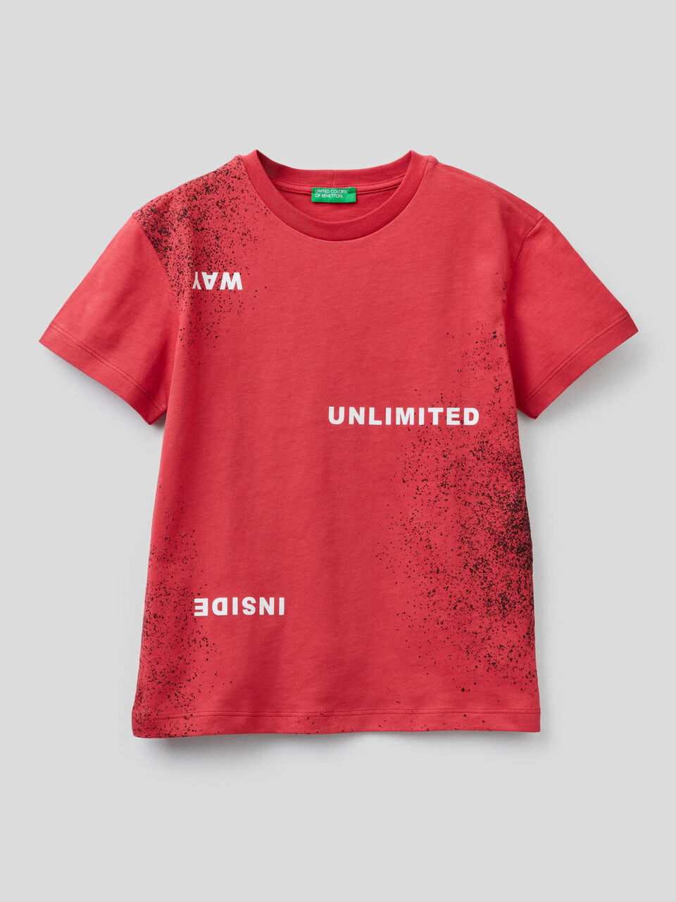 T-shirt con stampa effetto spray image number 1