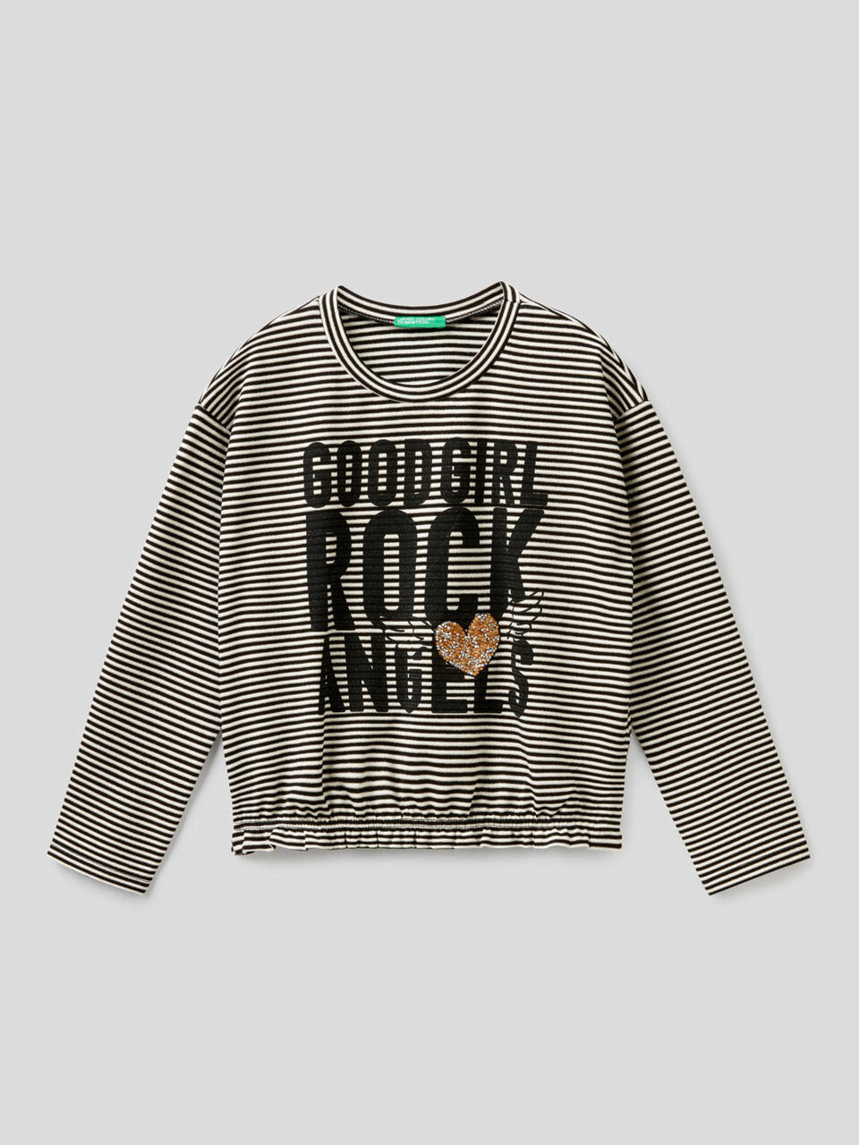 T-shirt cropped a righe image number 1