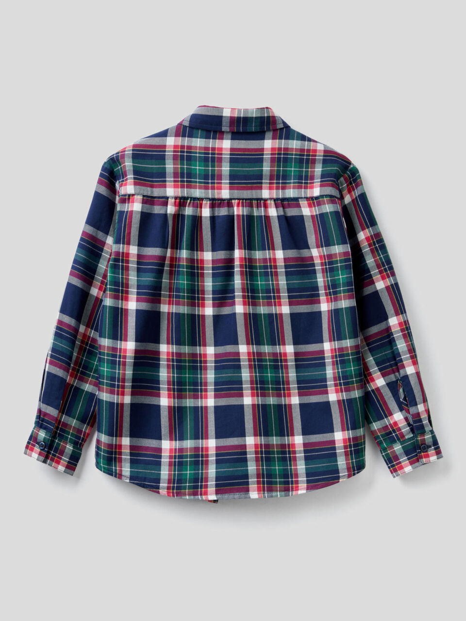 Camicia a quadri in misto cotone image number 2