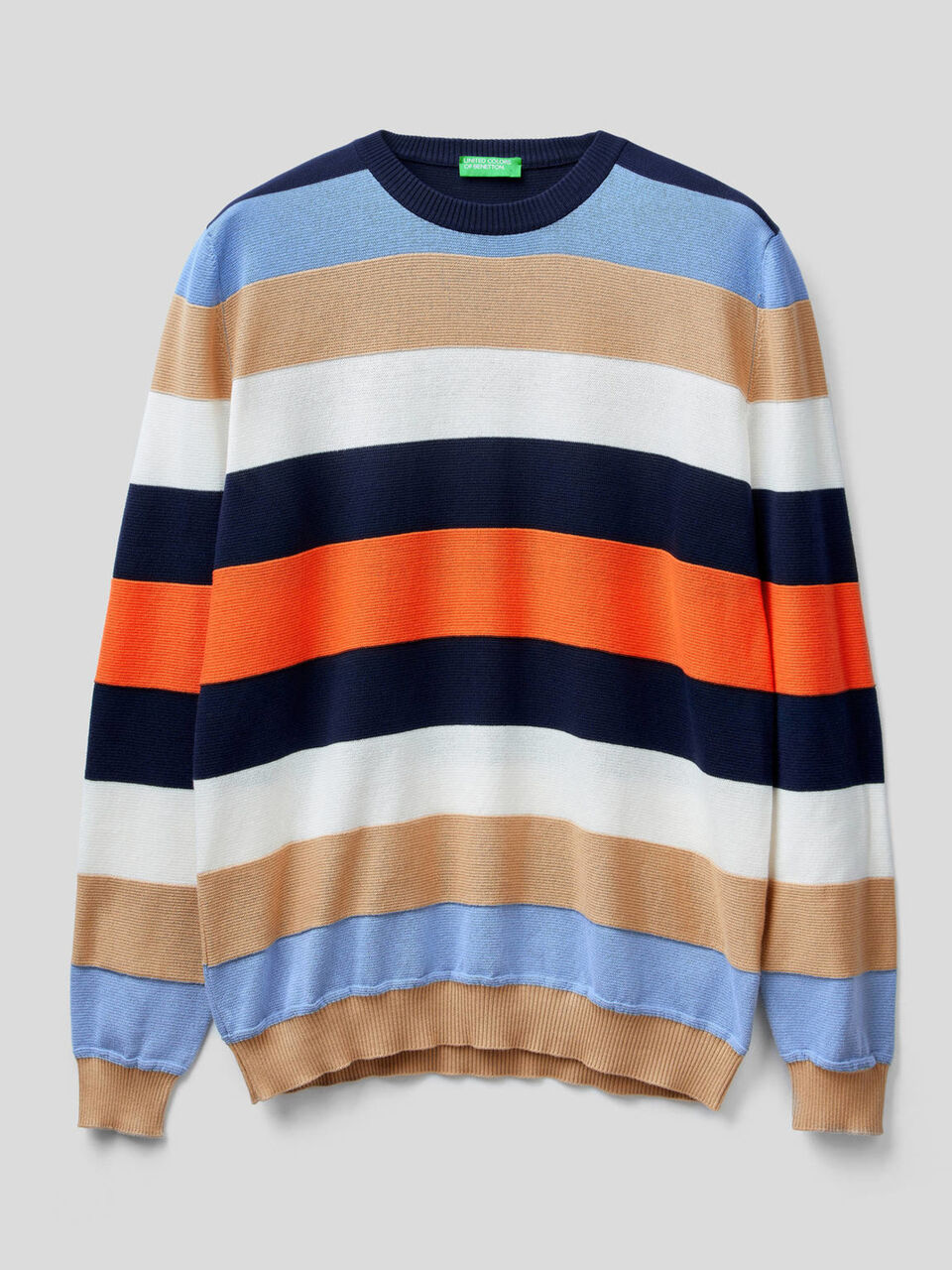 Maglia a righe in 100% cotone mano calda image number 1