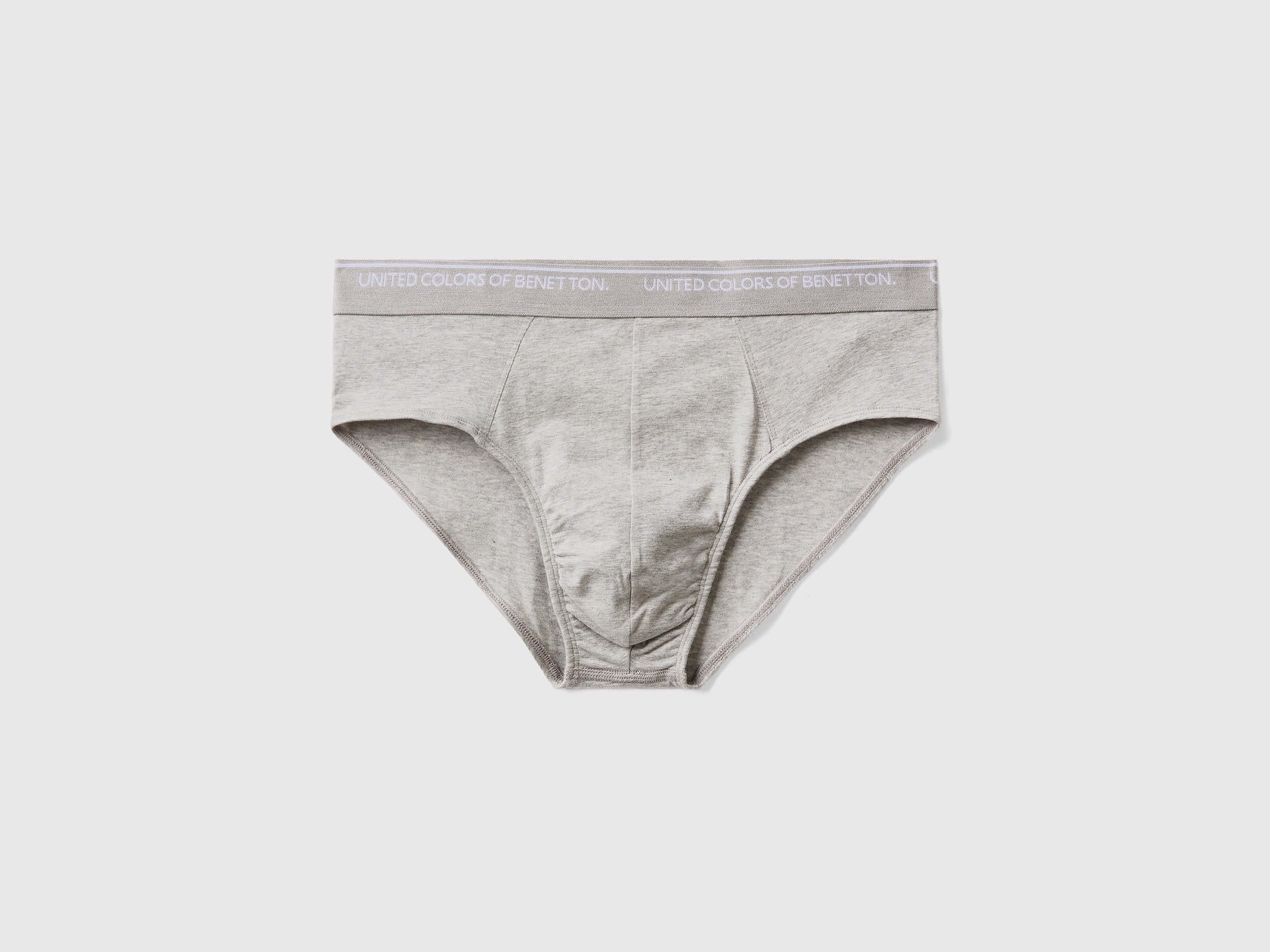 Slip in cotone biologico elasticizzato Grigio Chiaro Benetton