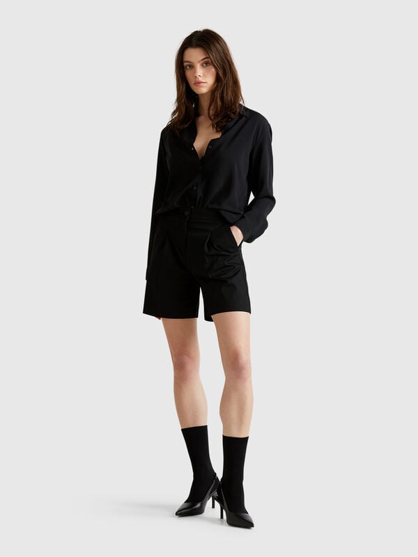Bermuda in cotone elasticizzato Donna