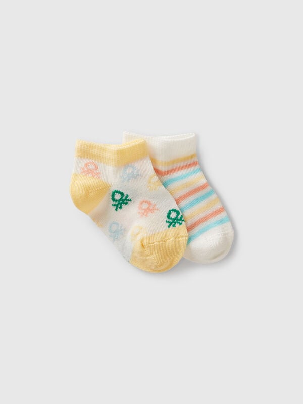 Set calzini con loghi e righe Baby