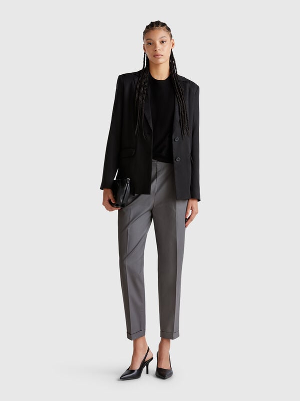 Pantaloni in cotone elasticizzato Donna
