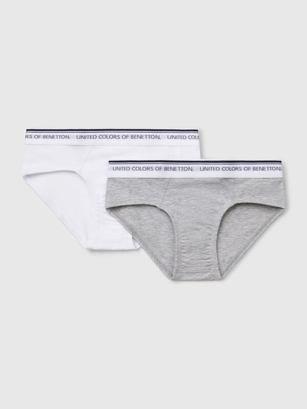 Due slip con elastico logato Bambino