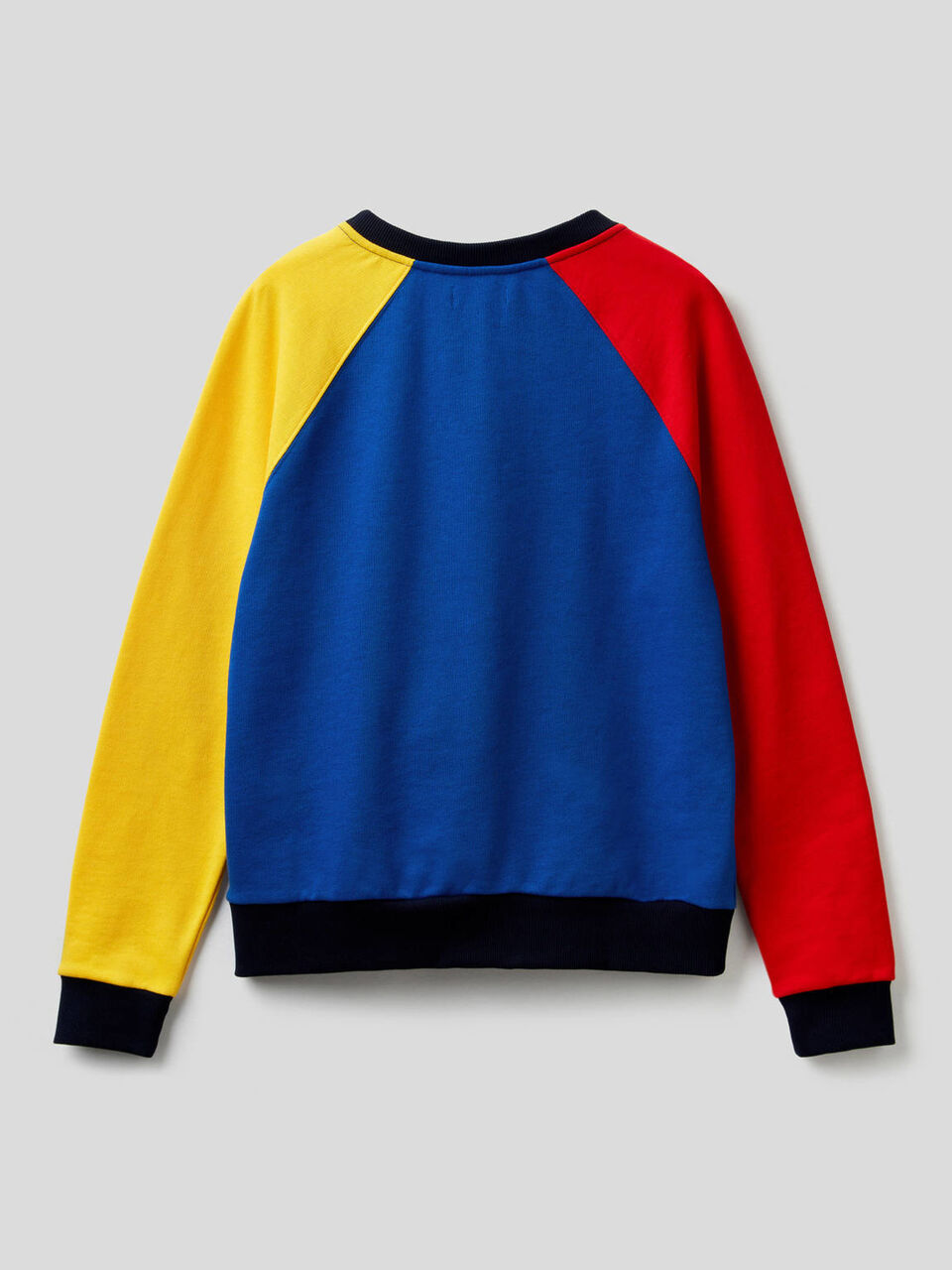 Felpa girocollo con manica raglan image number 2