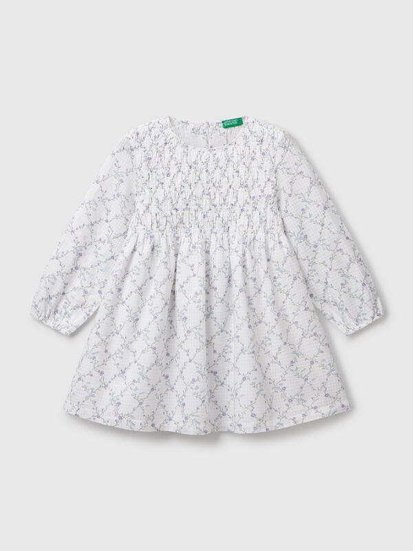Abito a fiori in cotone Bambina