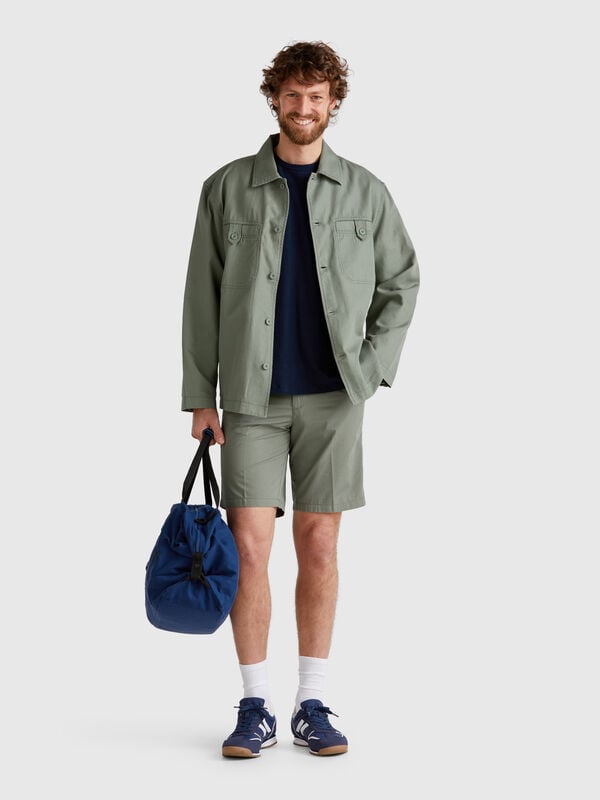 Bermuda chino in tela Uomo