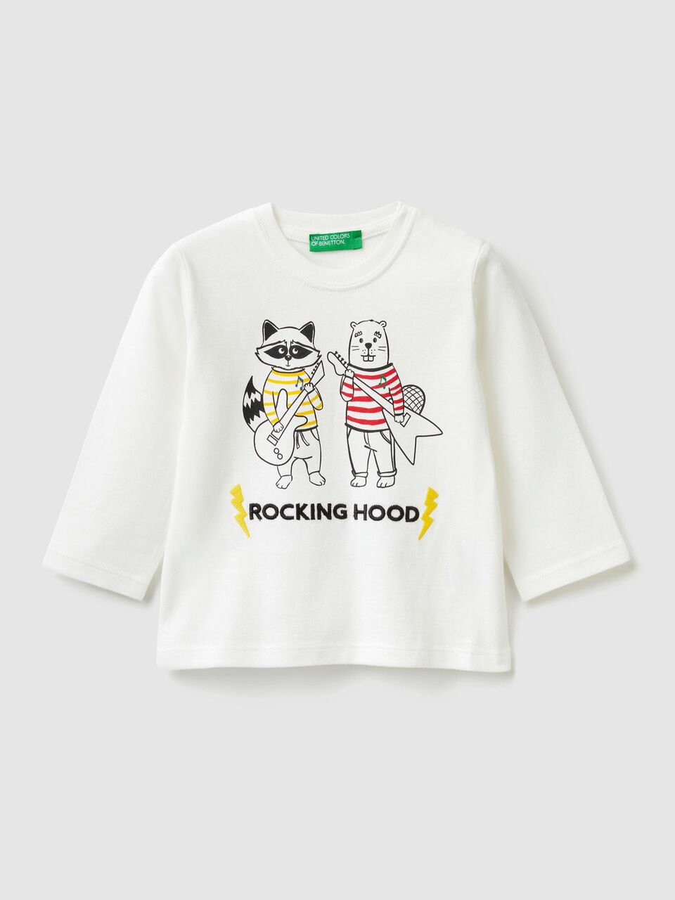 T-shirt in cotone biologico con ricamo image number 1