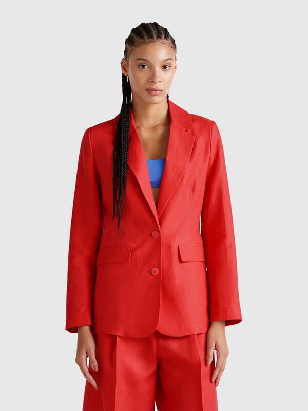 Blazer in misto lino Donna
