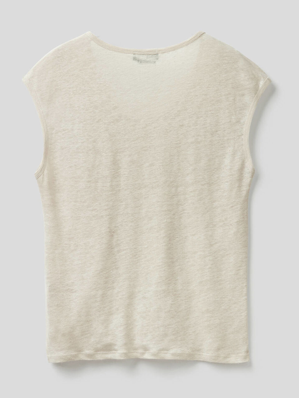 T-shirt in 100% lino a manica corta image number 2