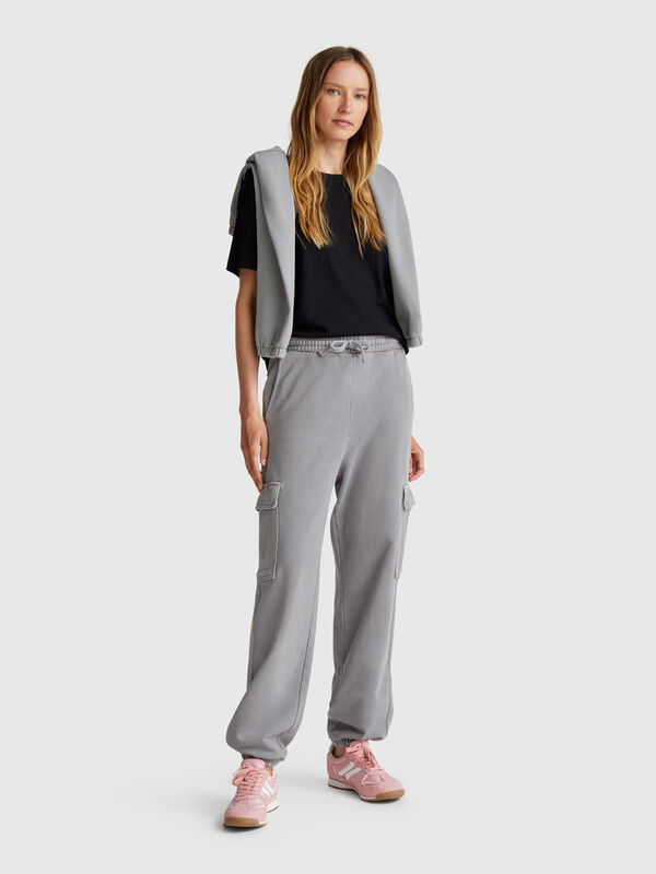 Pantaloni cargo in felpa Donna