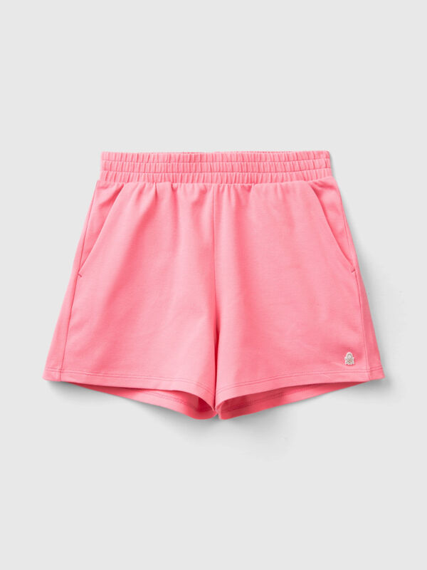 Shorts in cotone bio stretch Bambina