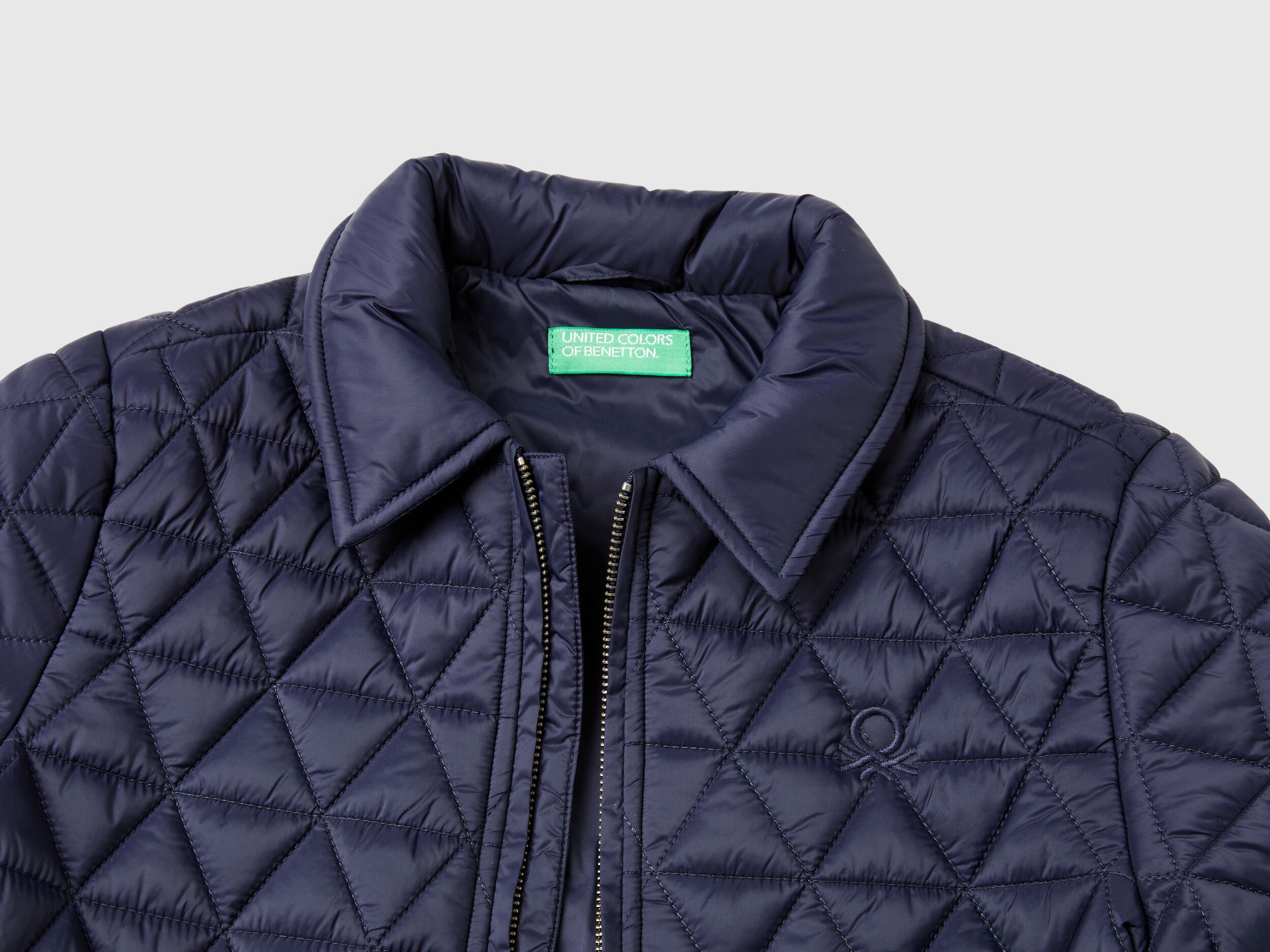 Giubbino trapuntato Rain Defender Blu Scuro Benetton