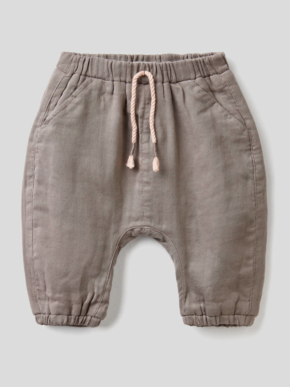 Pantaloni tinta unita in 100% cotone image number 1