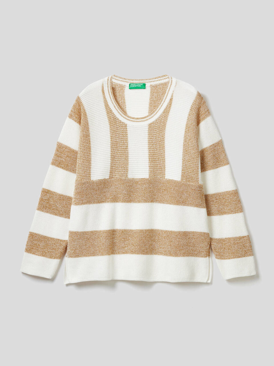 Maglia a righe con filo di lurex image number 1