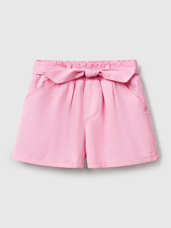 Pantaloni corti con fusciacca Bambina