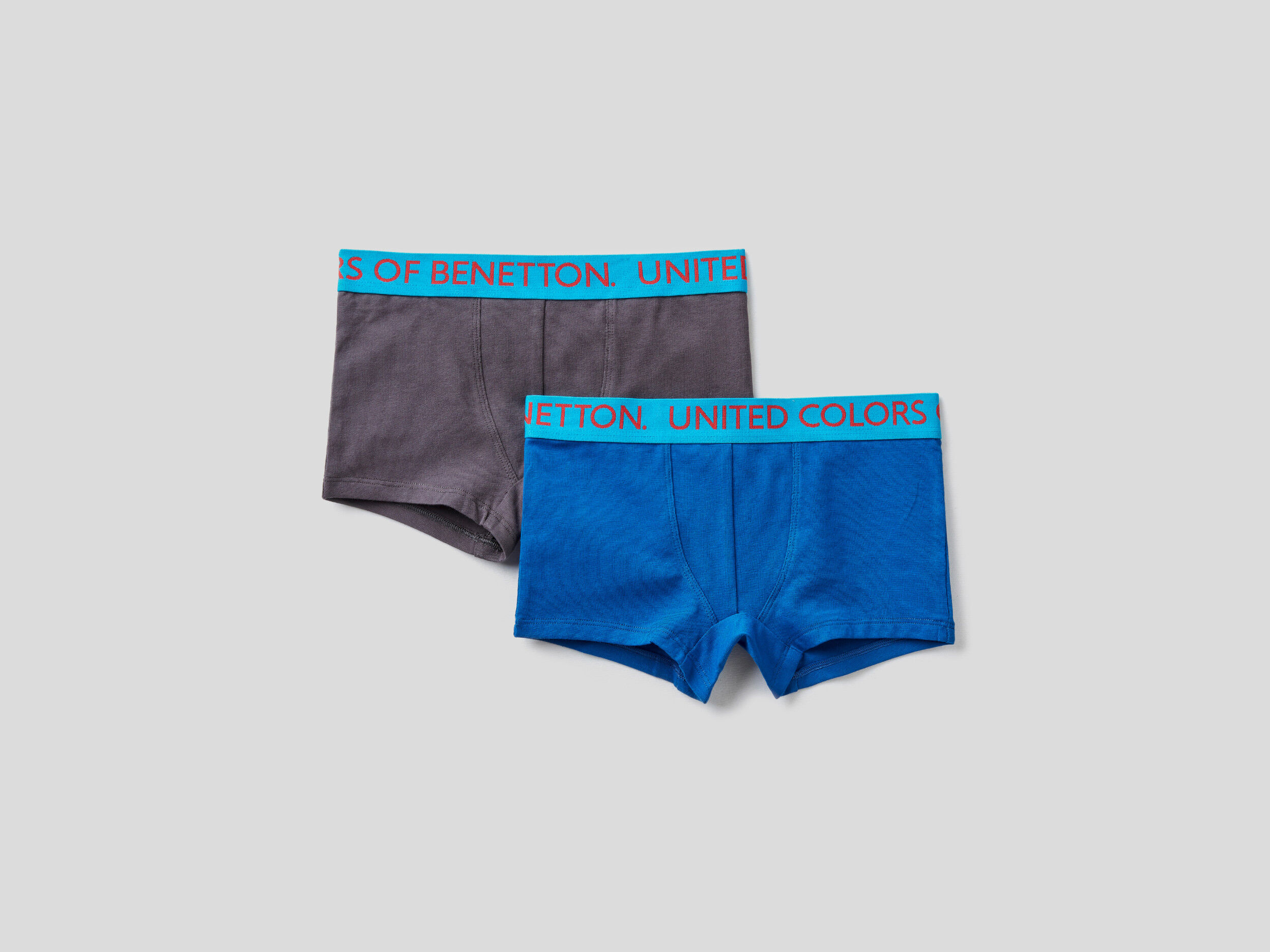 United Colors of Benetton Bambino Abbigliamento Intimo Boxer shorts Boxer shorts aderenti Due Boxer Con Elastico Logato 
