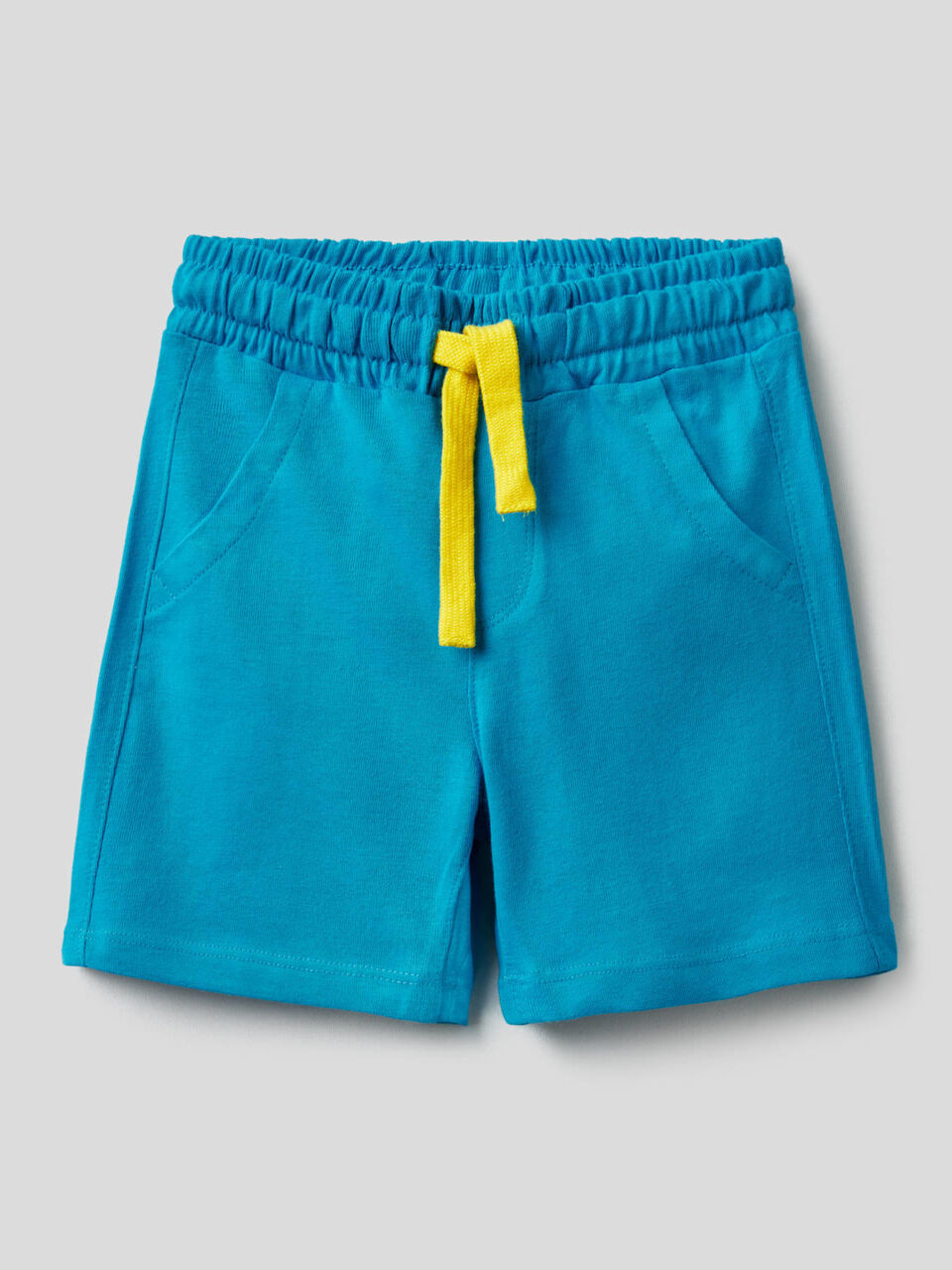 Shorts tinta unita in puro cotone image number 1