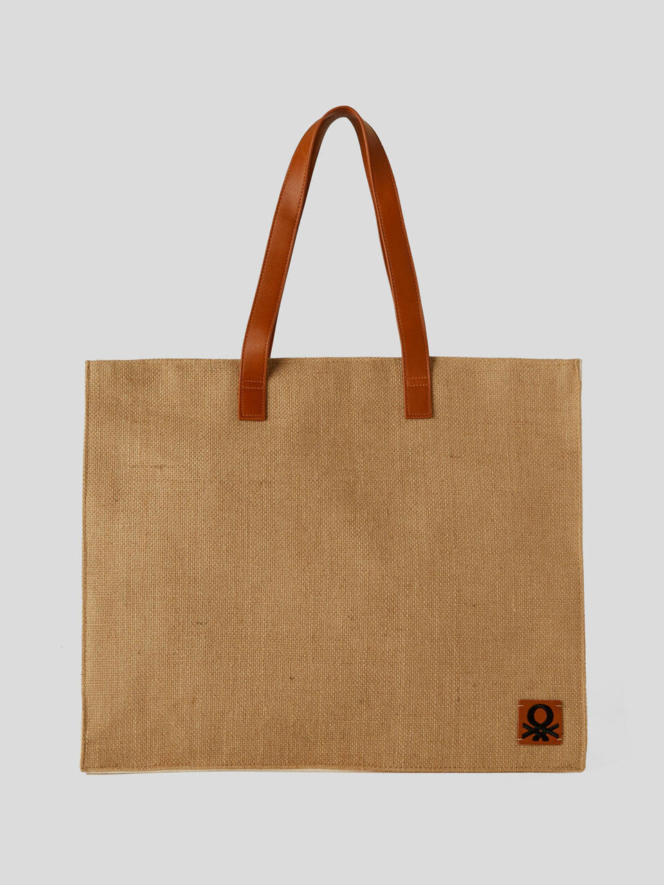 Borsa squadrata effetto juta image number 1
