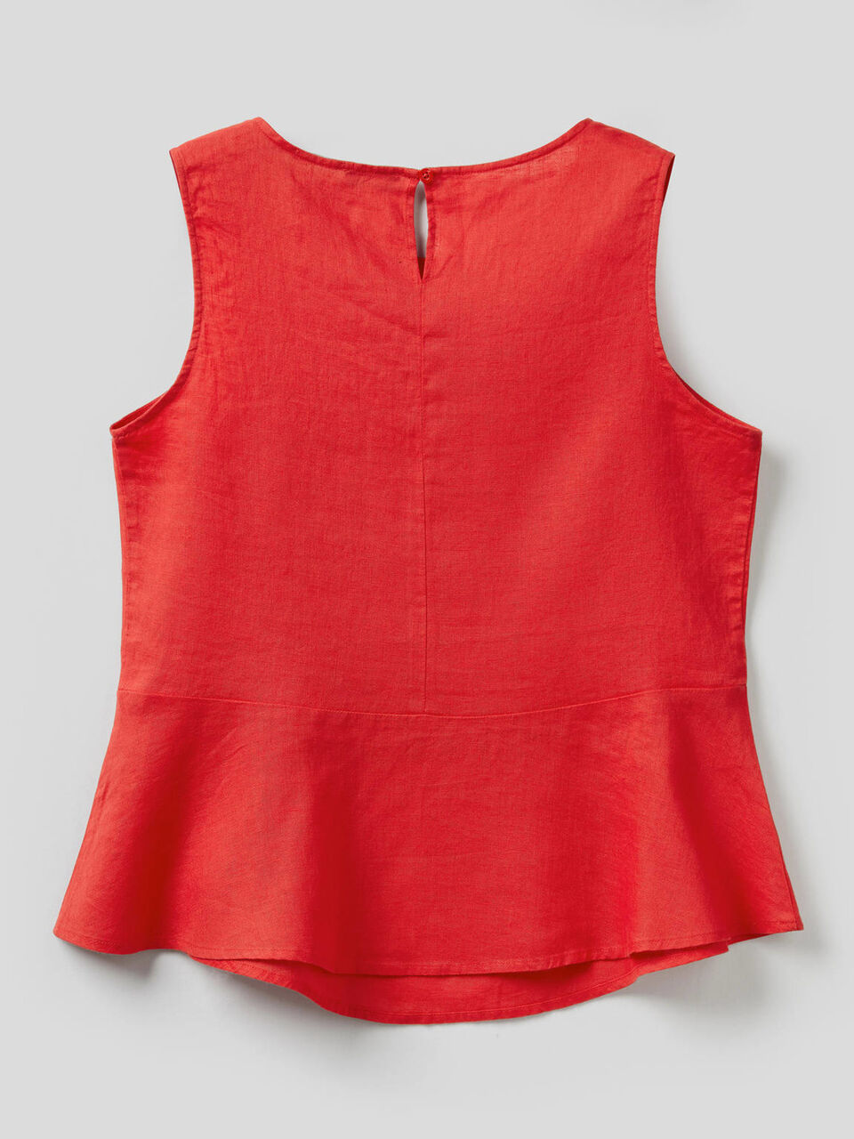 Blusa smanicata in puro lino image number null