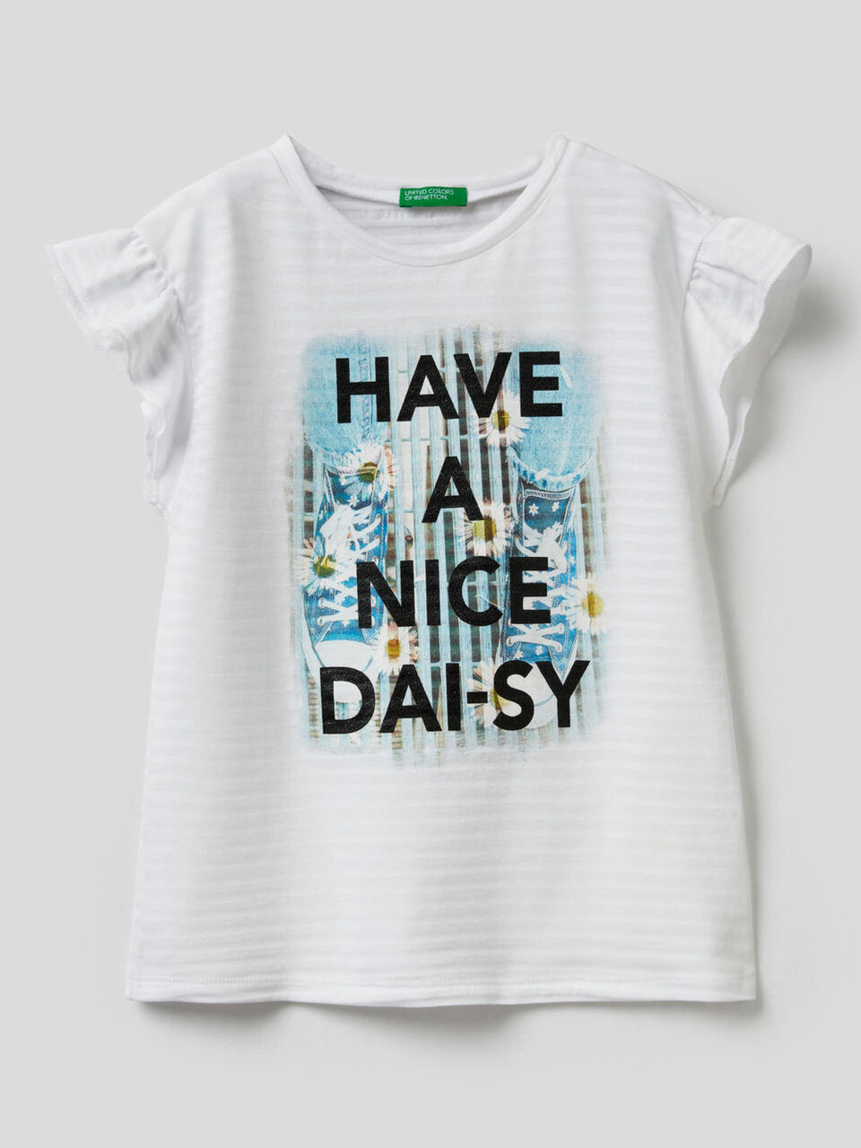 T-shirt stampata con manica ad aletta image number 1