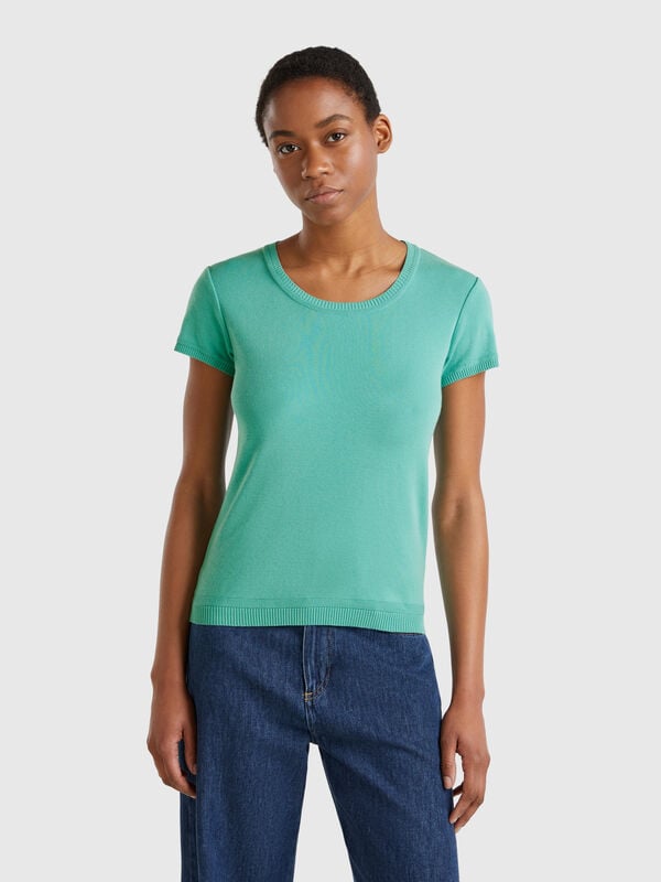 Maglia a manica corta in 100% cotone Donna