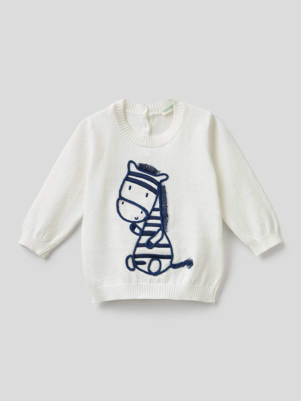 Maglia in 100% cotone con ricamo image number 1