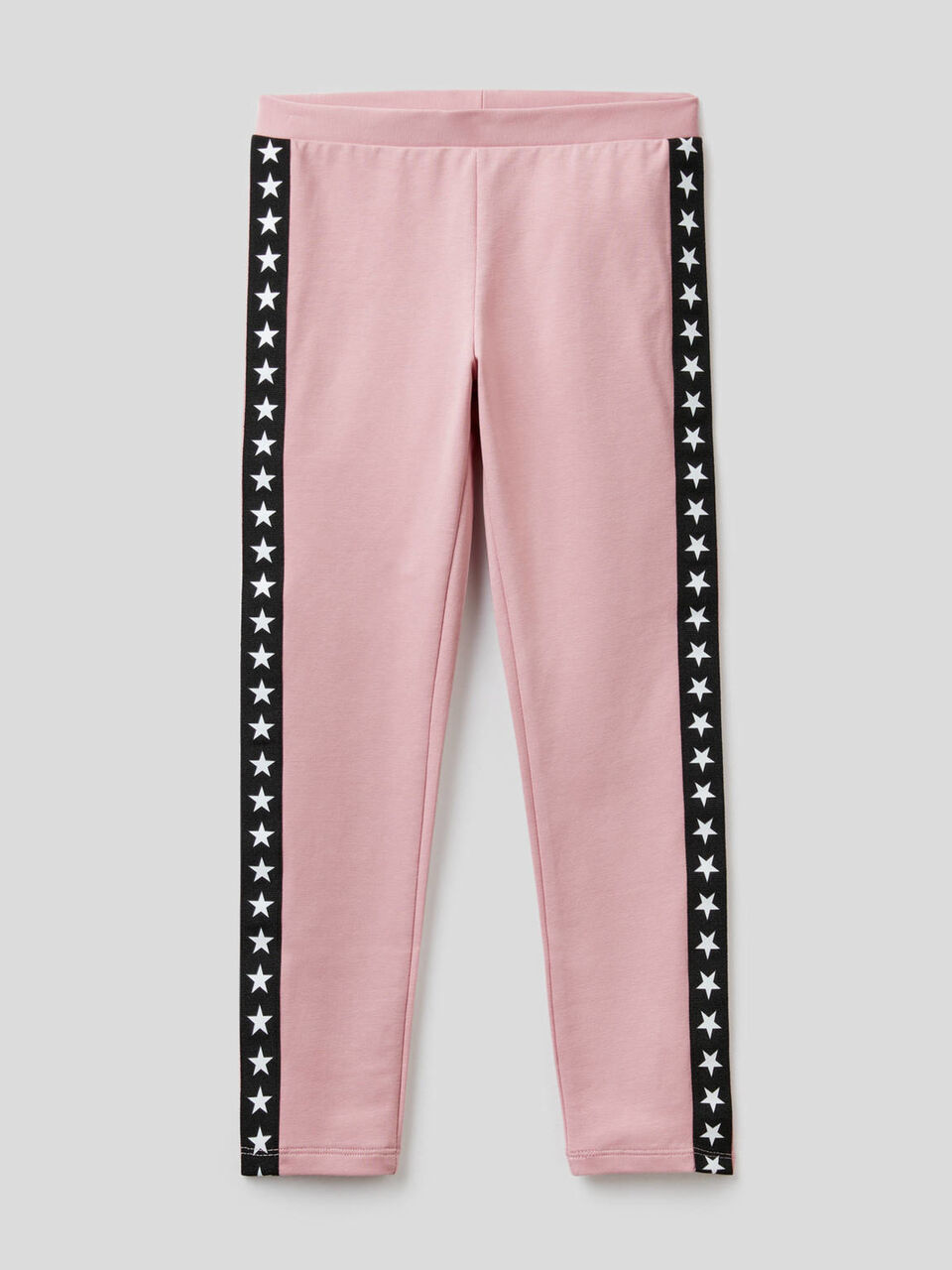 Leggings in cotone biologico con bande image number 1