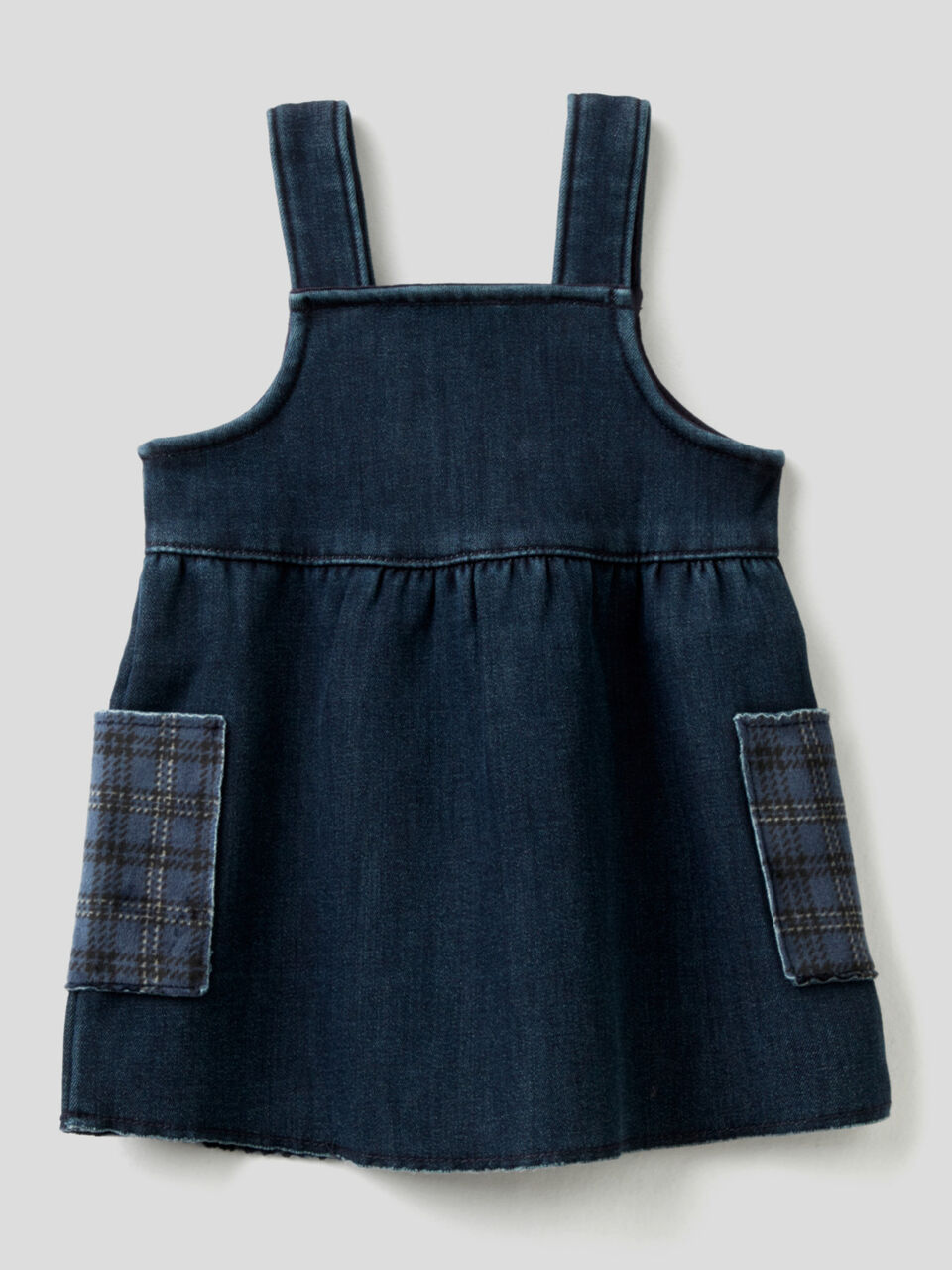 Gonna salopette in jeans con tasche fantasia image number 2