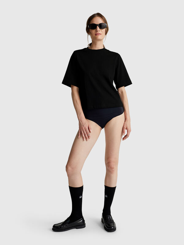 T-shirt boxy fit 100% cotone Donna