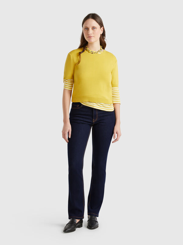 Jeans bootcut in misto cotone  Donna