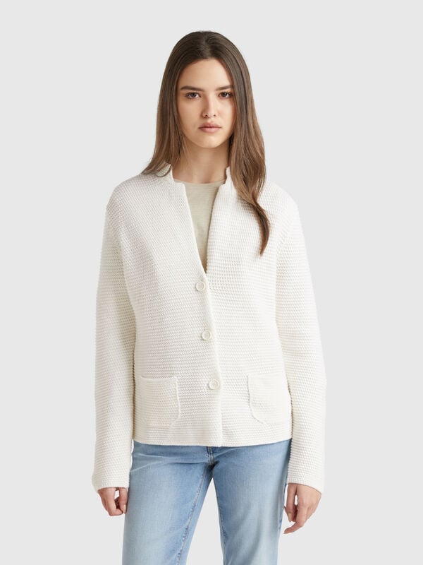 Giacca in maglia 100% cotone Donna