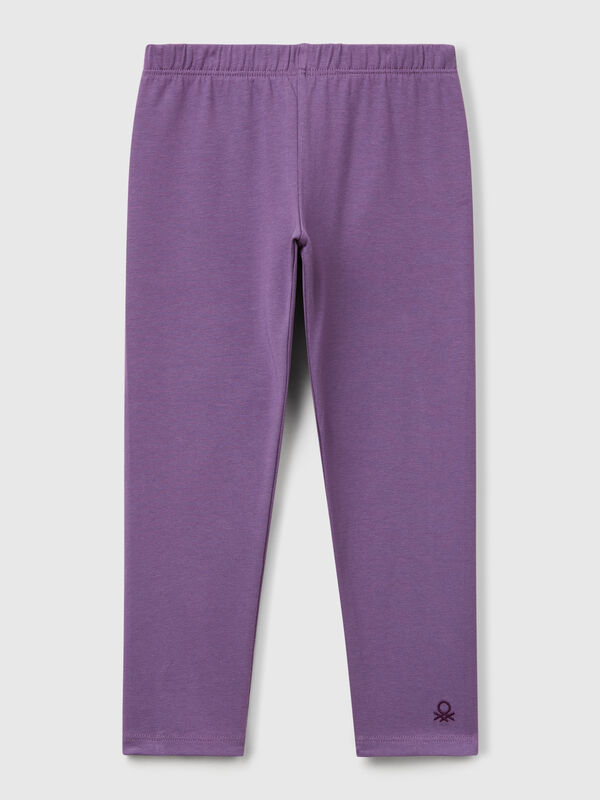 Leggings in cotone stretch Bambina