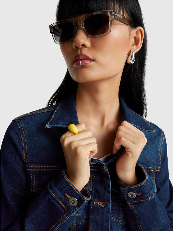 Giubbino rider di jeans Donna