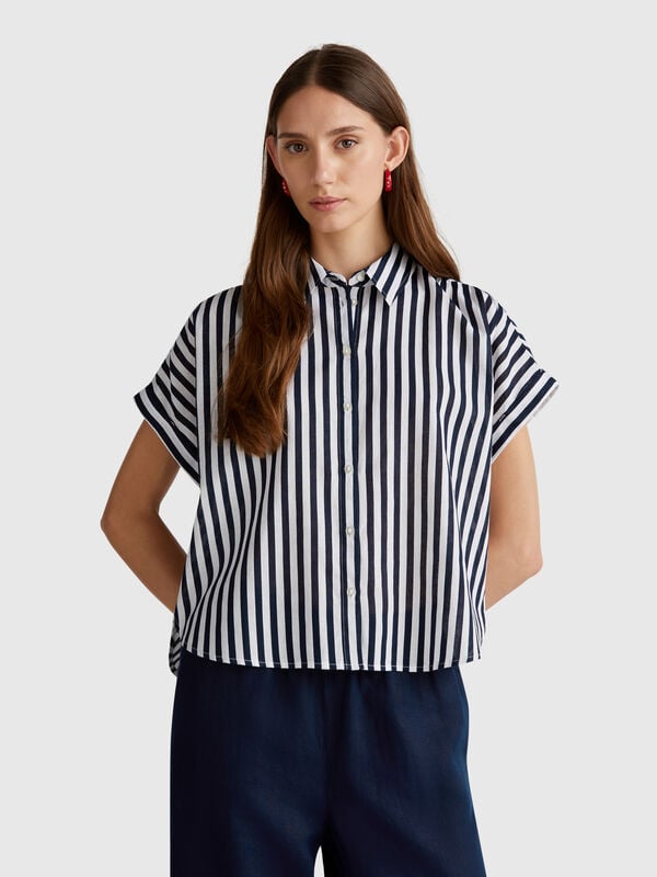 Camicia a righe comfort fit Donna