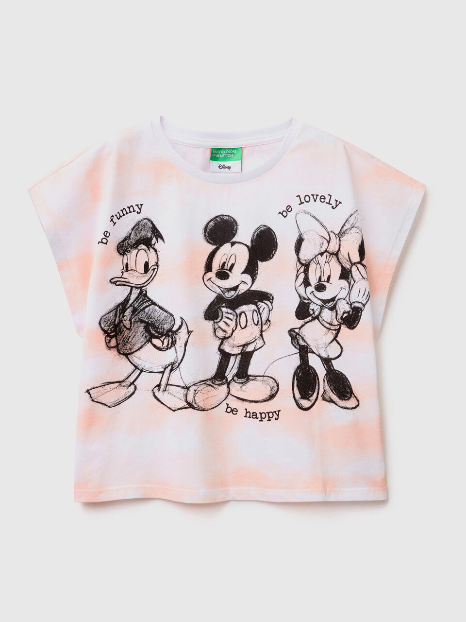T-shirt tye-dye con stampa Disney