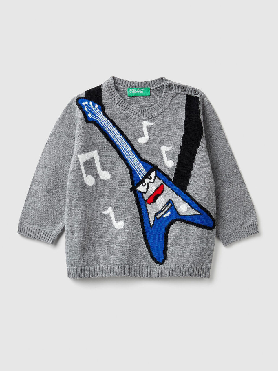 Maglia con intarsio rock image number 1