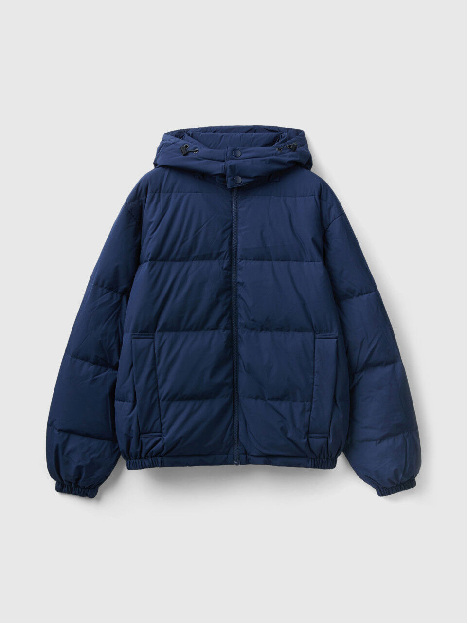 Piumino con cappuccio staccabile Blu Scuro Uomo Benetton