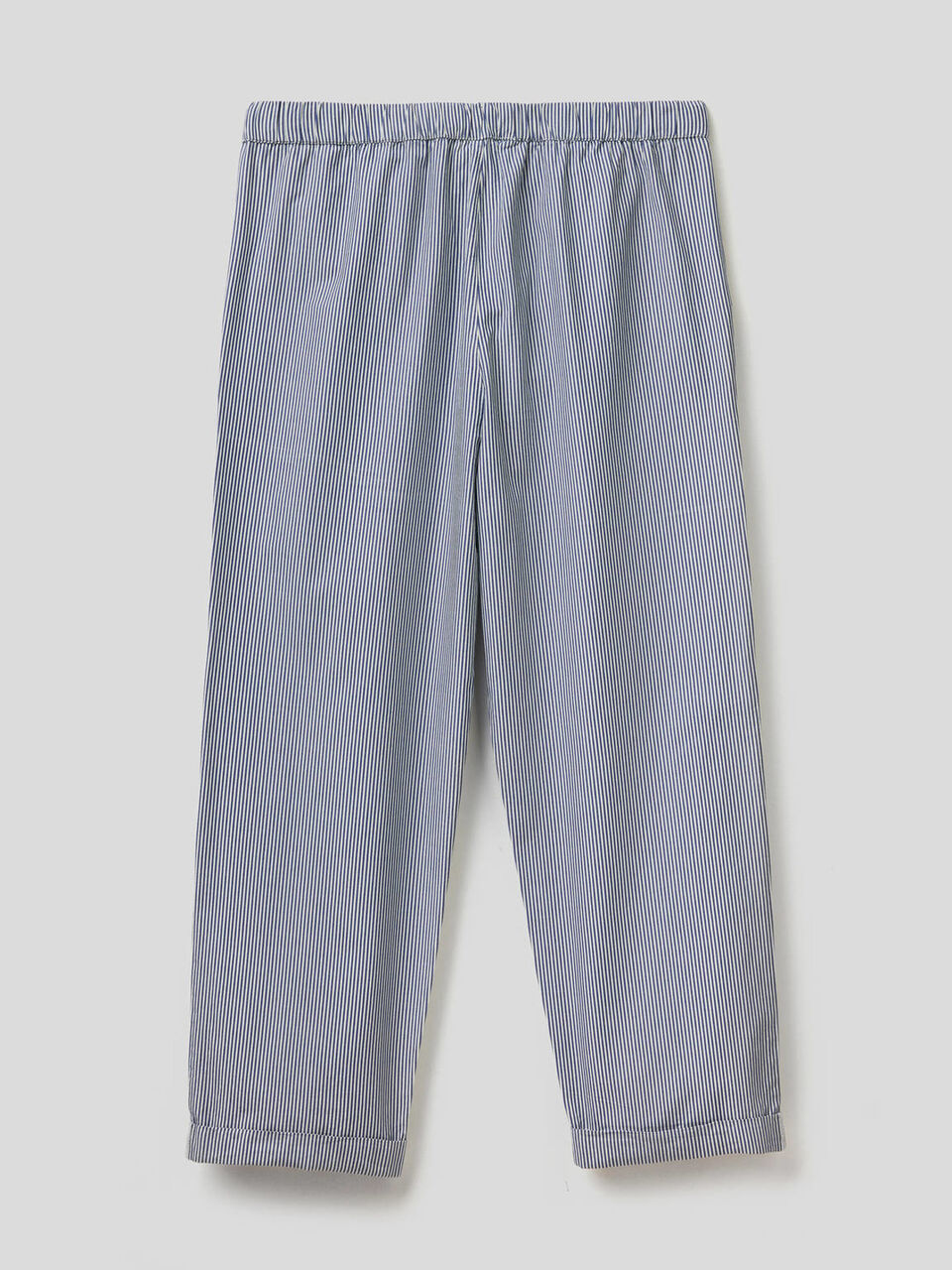 Pantaloni a righe in puro cotone image number 2