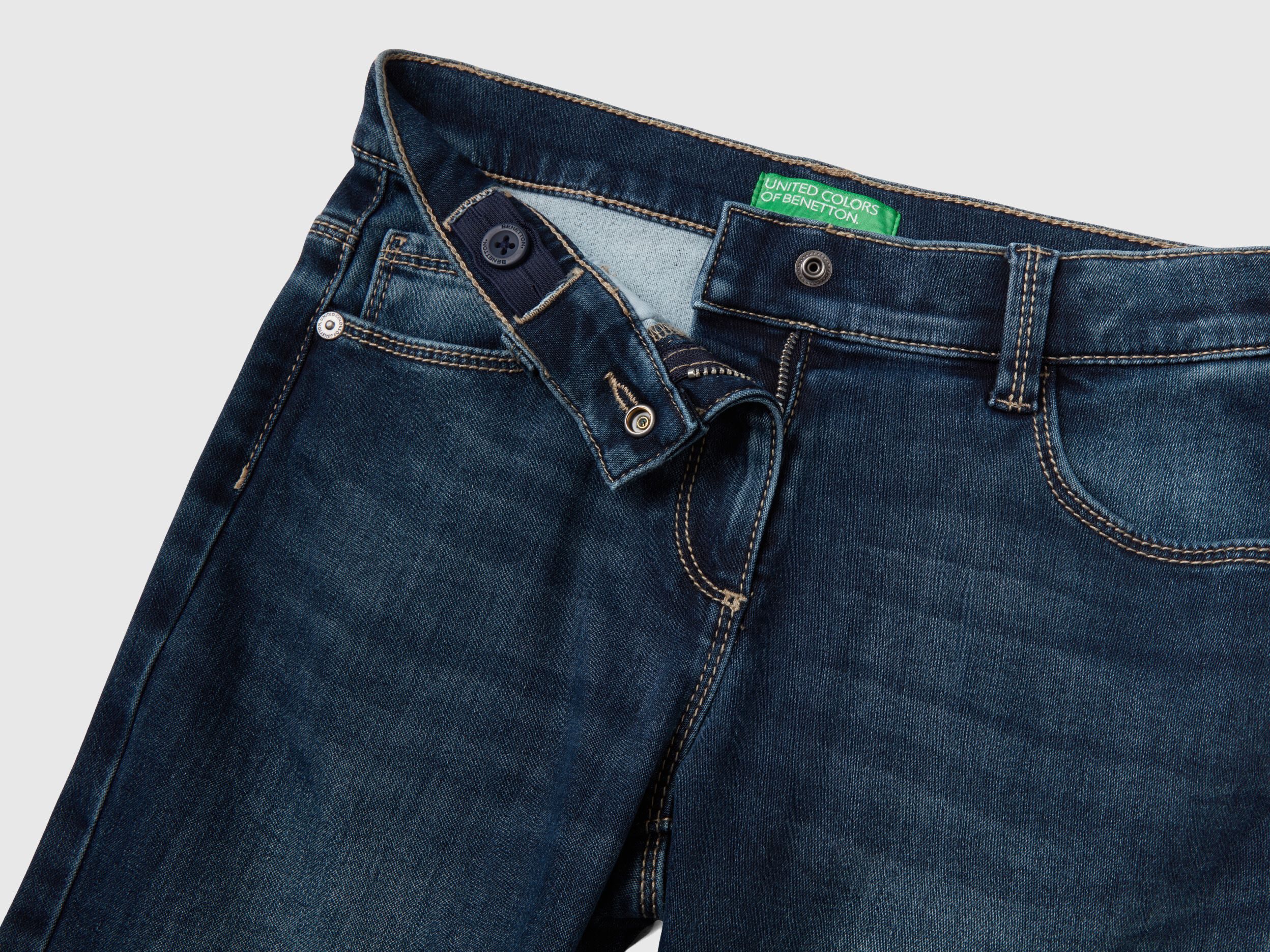 Jeans termici slim fit Blu Bambina Benetton