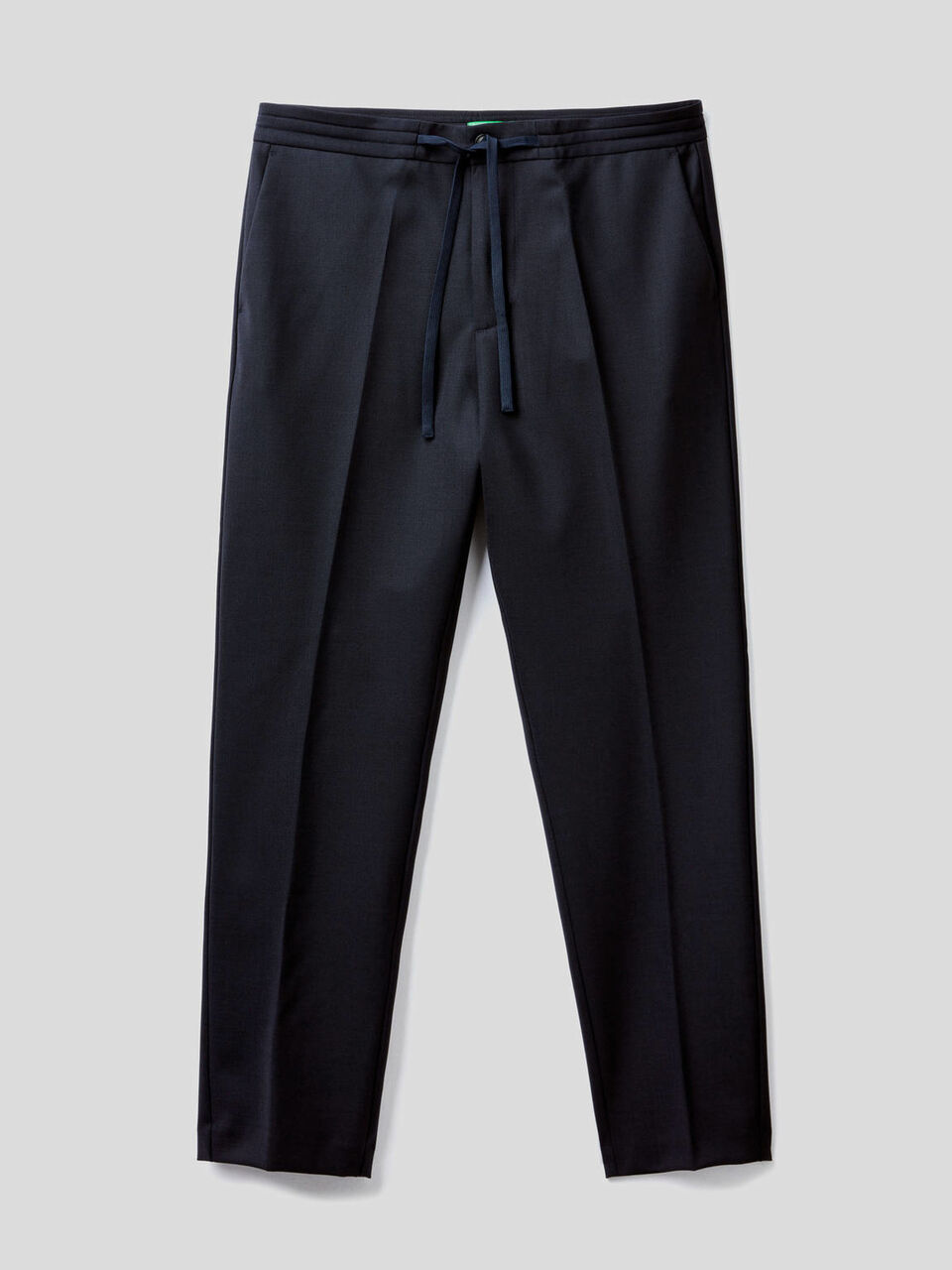Pantaloni in fresco lana con coulisse image number 1