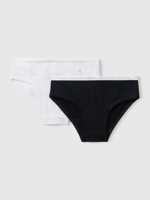 Due slip in cotone stretch Bambina
