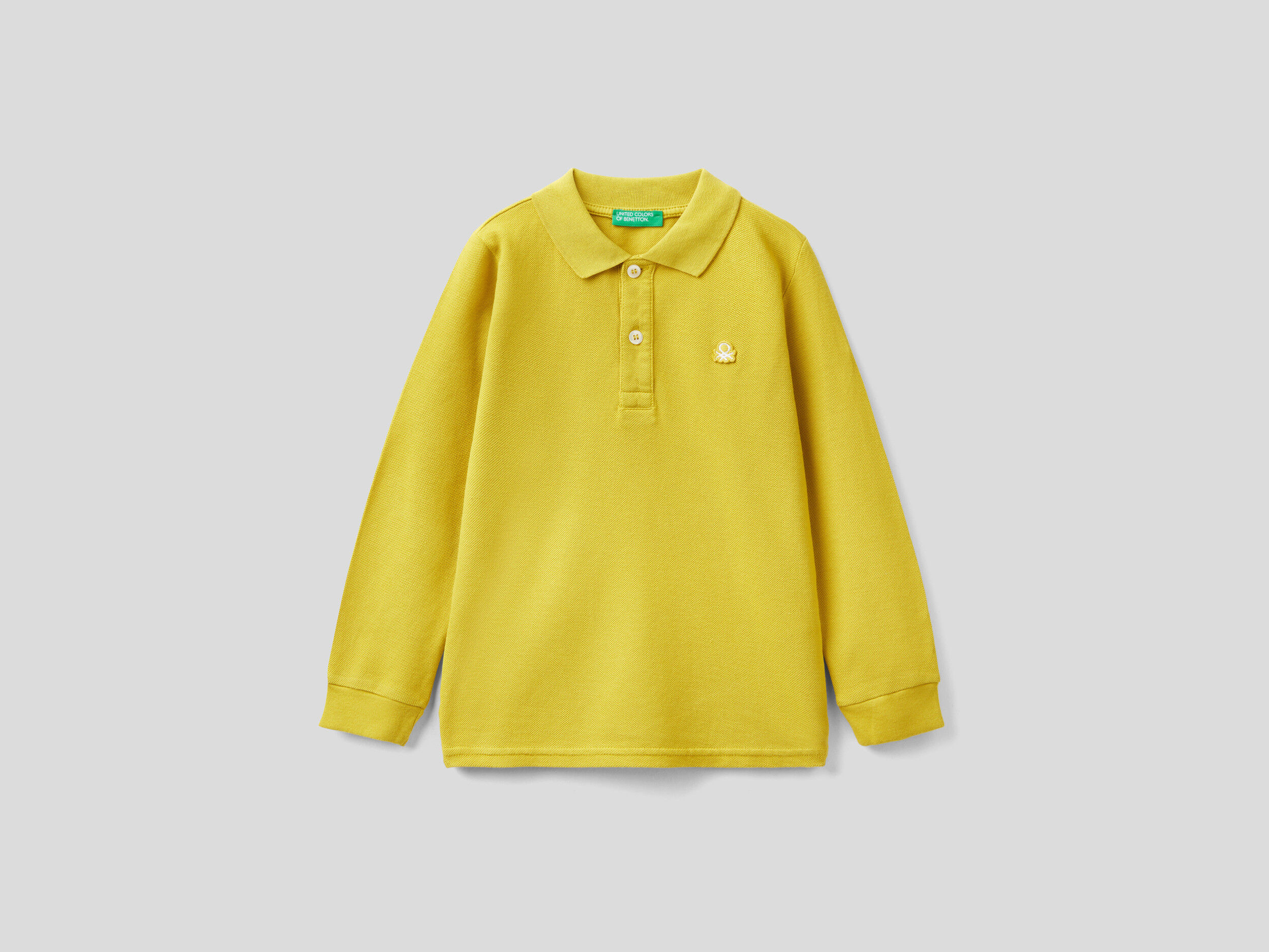 Polo Manica Lunga In Cotone Biologico United Colors of Benetton Abbigliamento Top e t-shirt T-shirt Polo 