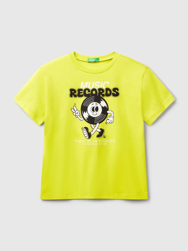 T-shirt con stampa fluo Bambino