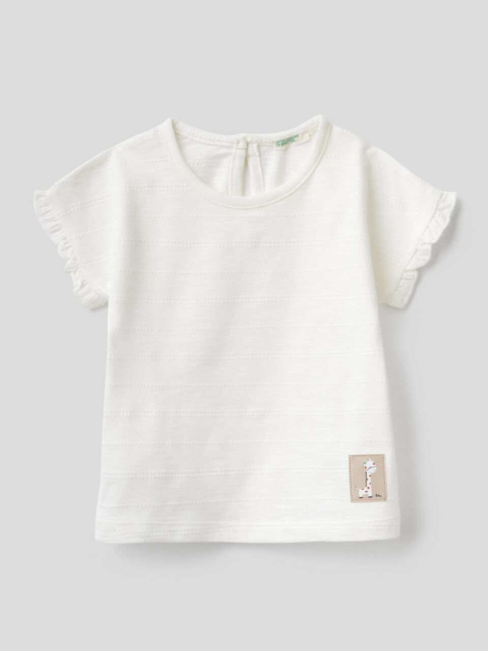 T-shirt in puro cotone con rouches image number 1