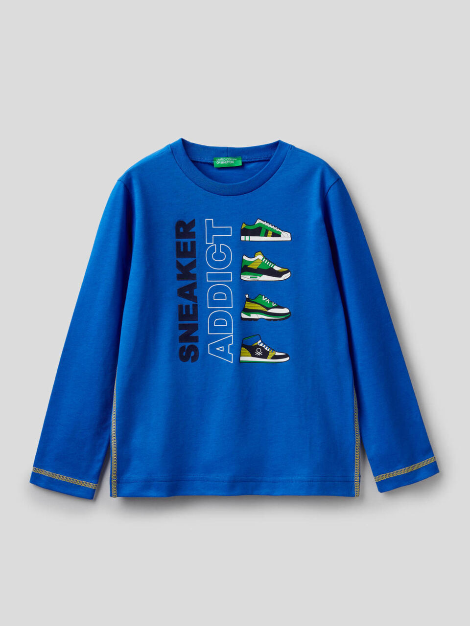 T-shirt manica lunga 100% cotone image number 1